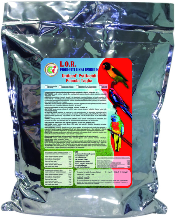 Unifeed pour les psittacidés de petite taille